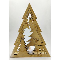 Scène de Noël - Sapin 28 cm