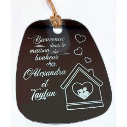 Miroir gravé goute 29cm