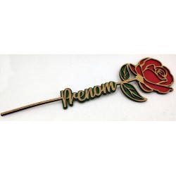 Rose avec prénom